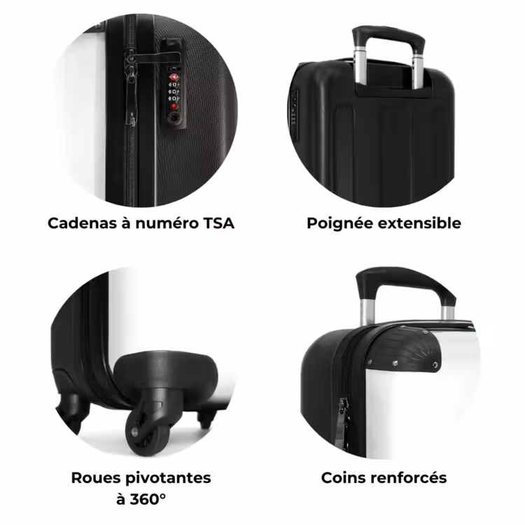 Valise -  Blanc avec lettres noires — 7