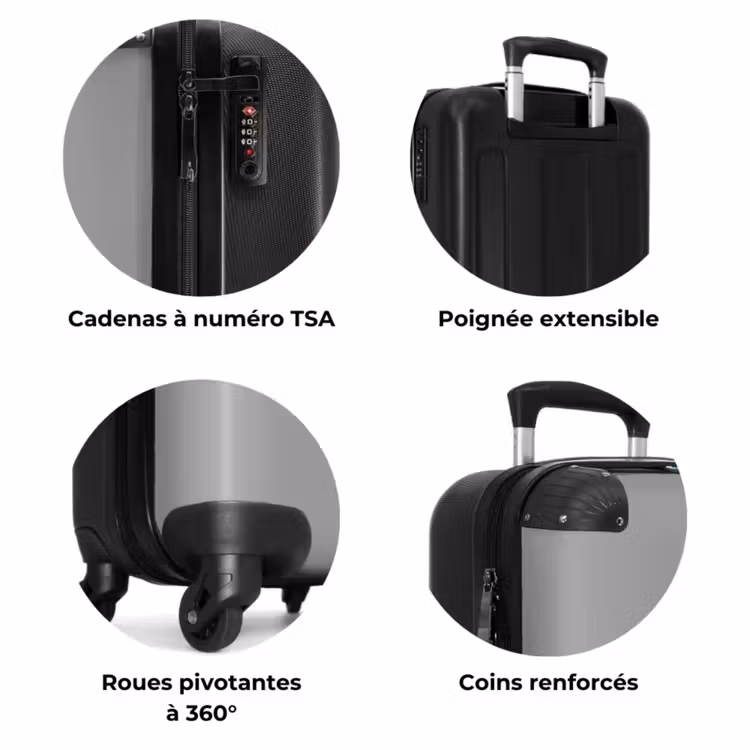 Valise - Gris avec lettres noires — 7