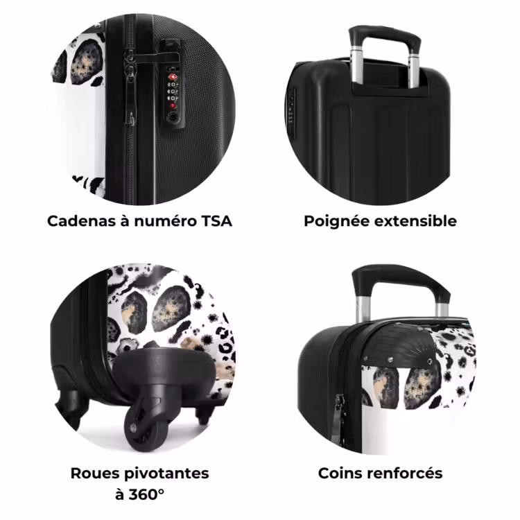 Valise -  Imprimé léopard avec taches blanches — 7