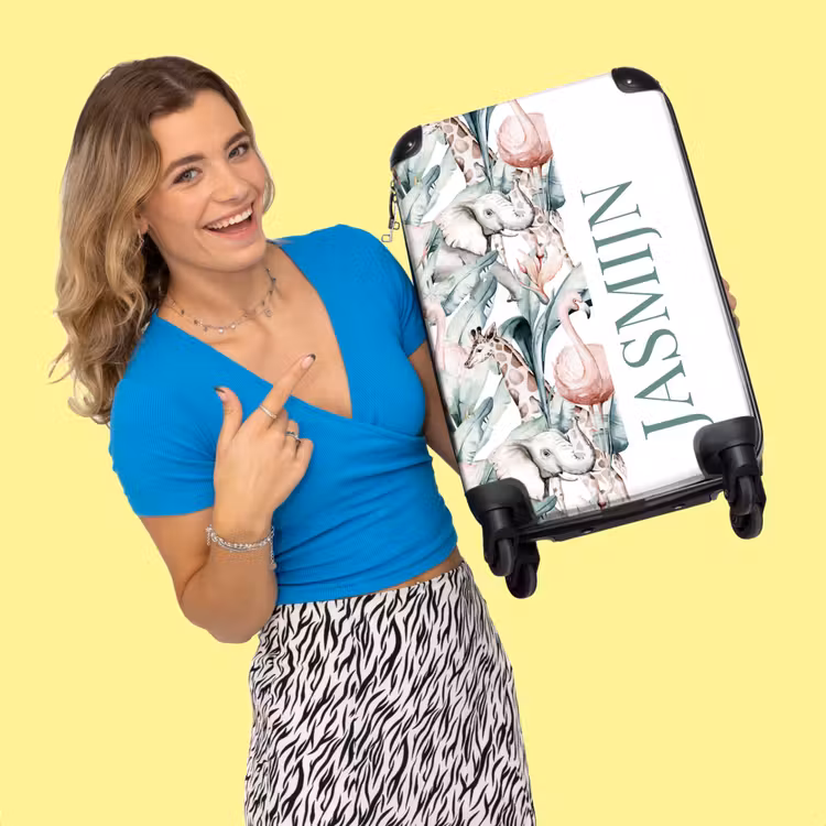 Valise - Motif d'animaux tropicaux — 2