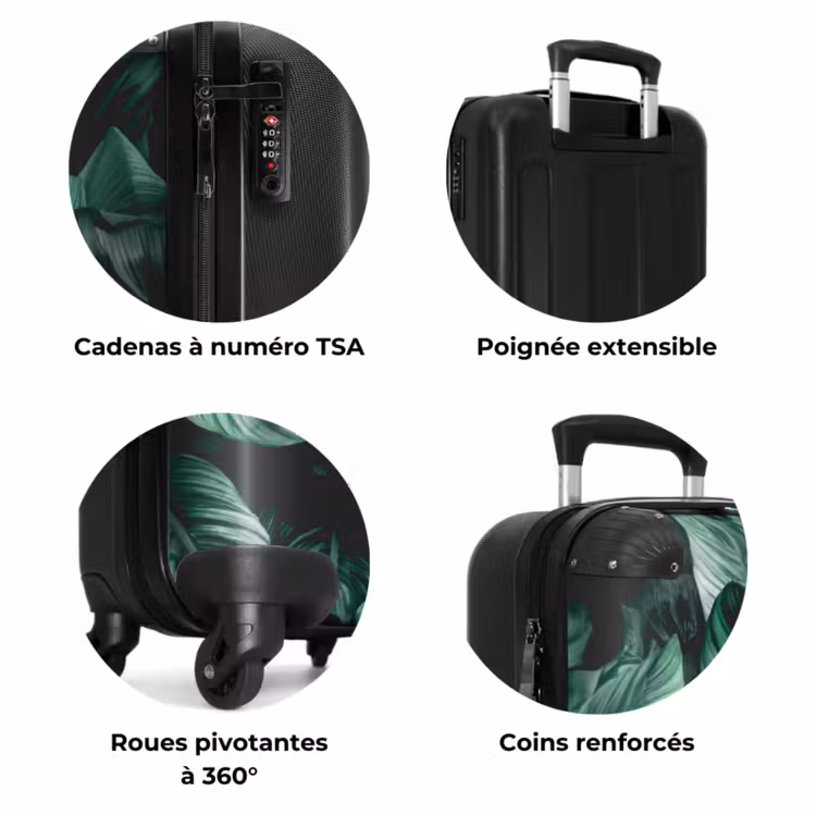 Valise - Motif de feuilles de jungle — 7