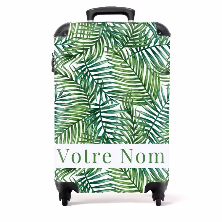Valise -  Motif de feuilles vertes — 1
