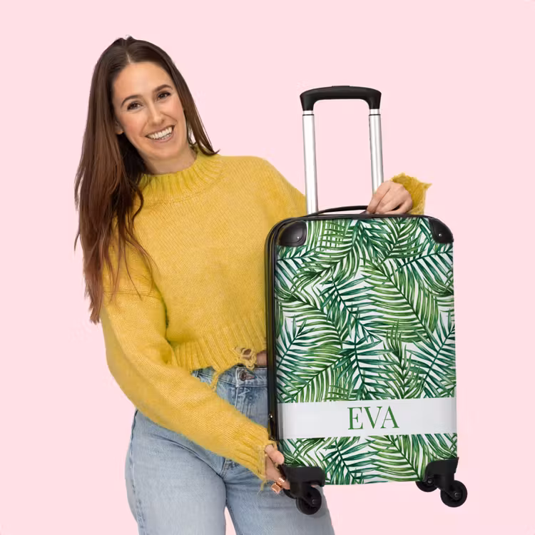 Valise -  Motif de feuilles vertes — 4