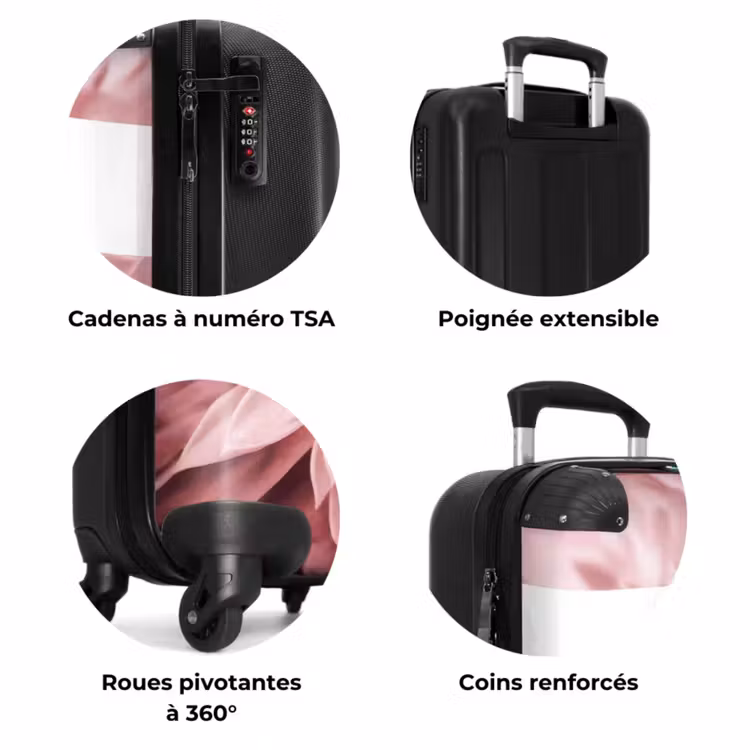 Valise - Motif de fleurs roses — 7