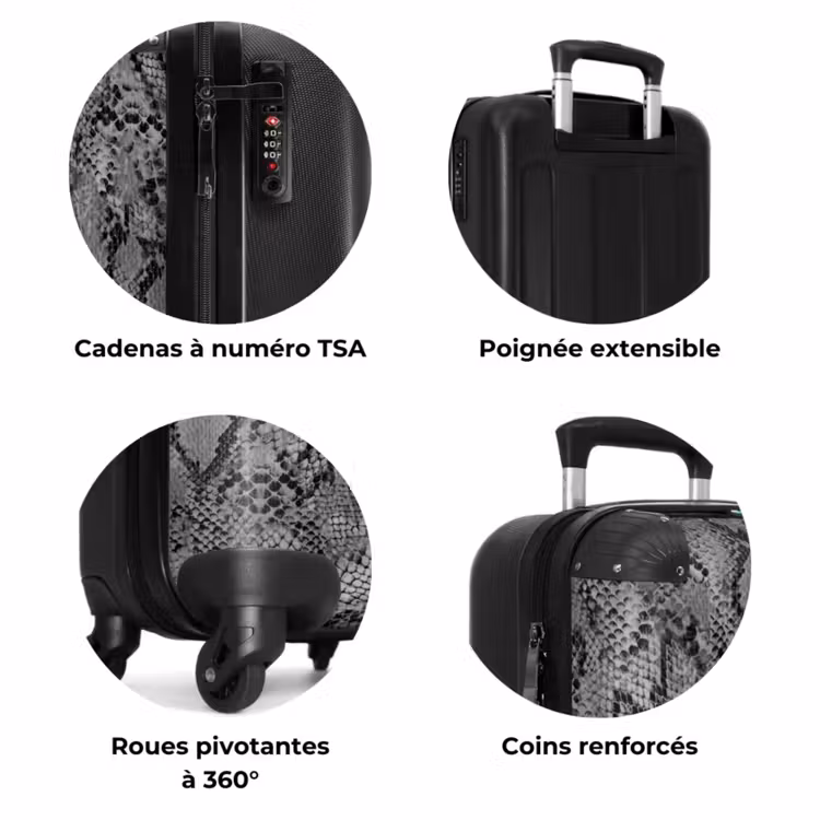 Valise -  Motif serpent gris — 7