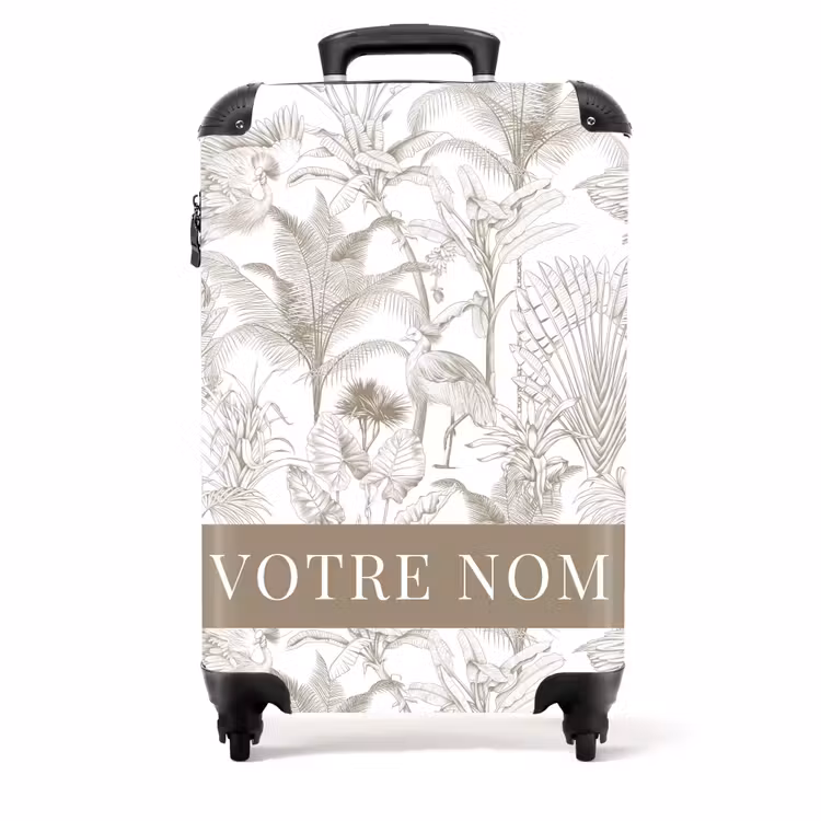 Valise - Motif tropical beige — 1