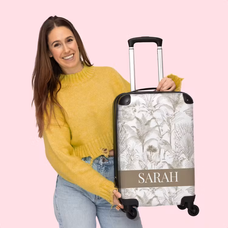Valise - Motif tropical beige — 4