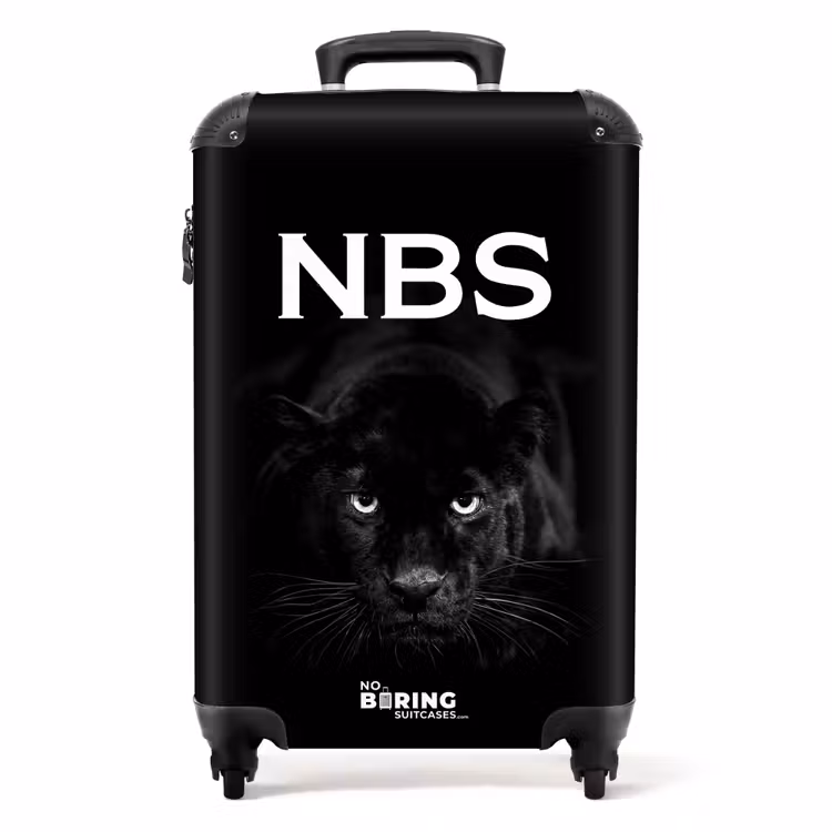 Valise - Panthère noire en noir et blanc — 1