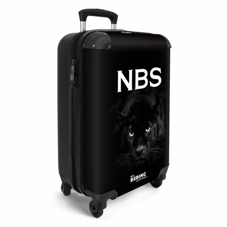 Valise - Panthère noire en noir et blanc — 4