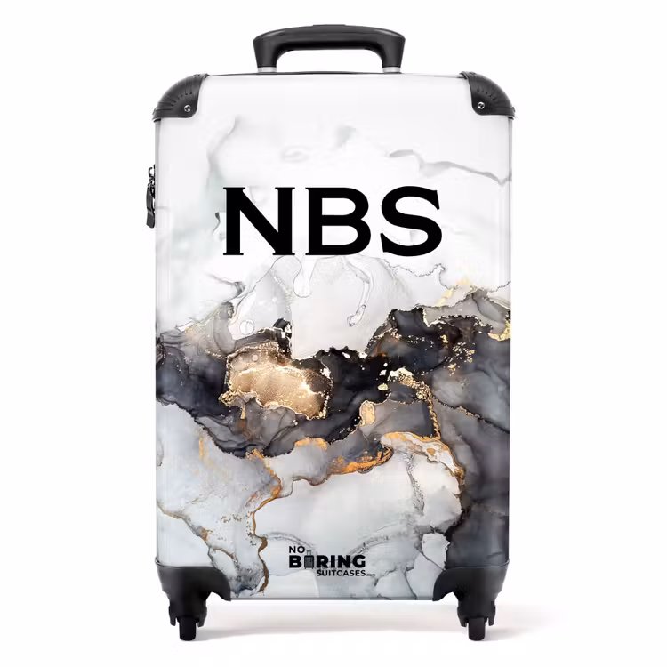 Valise - Marbre noir et blanc avec de l'or — 1