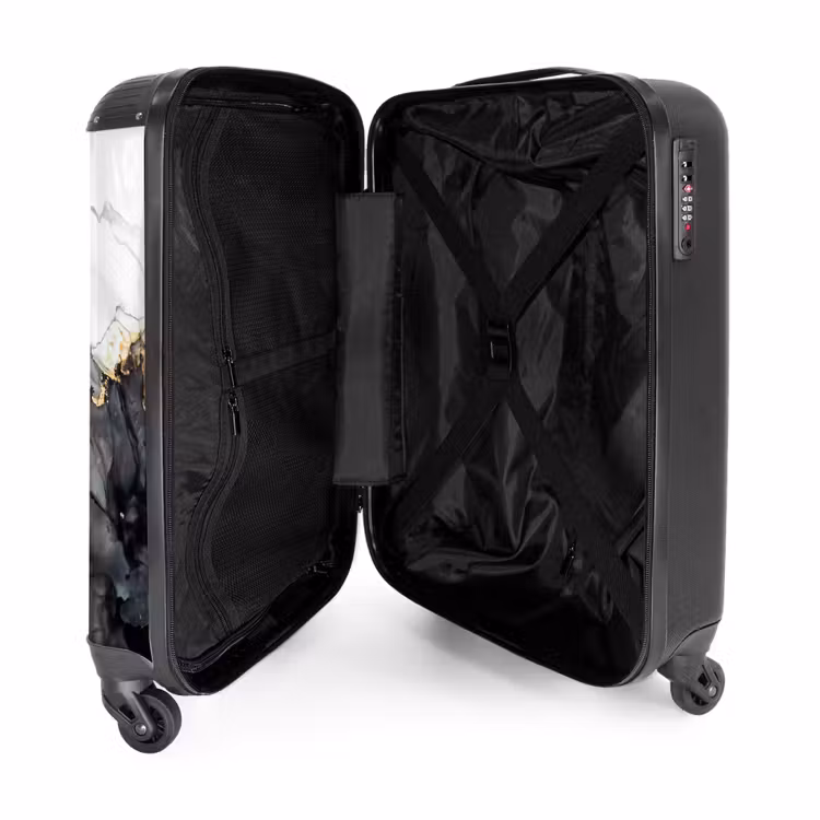 Valise - Marbre noir et blanc avec de l'or — 2