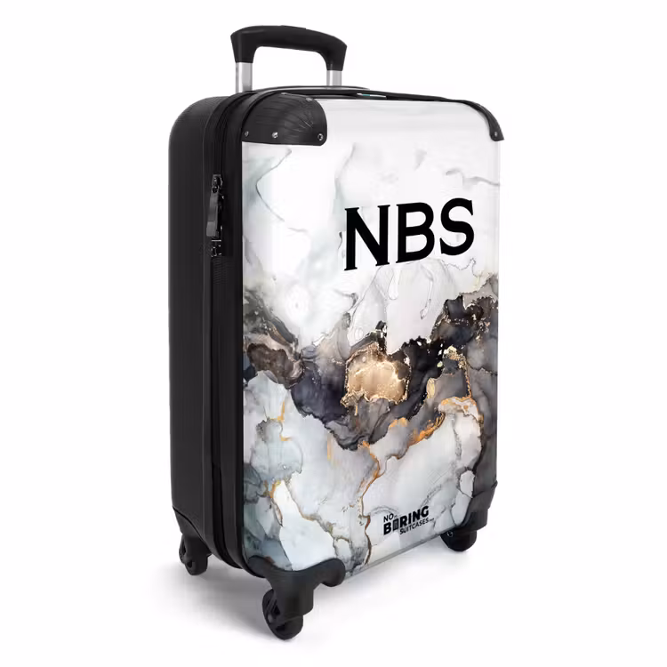 Valise - Marbre noir et blanc avec de l'or — 4
