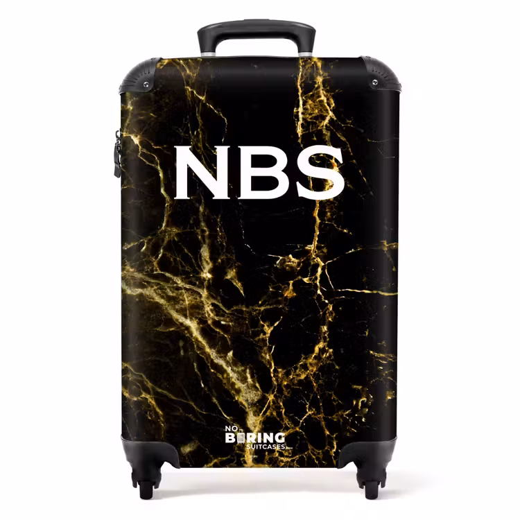 Valise - Marbre noir avec des nuances dorées — 1