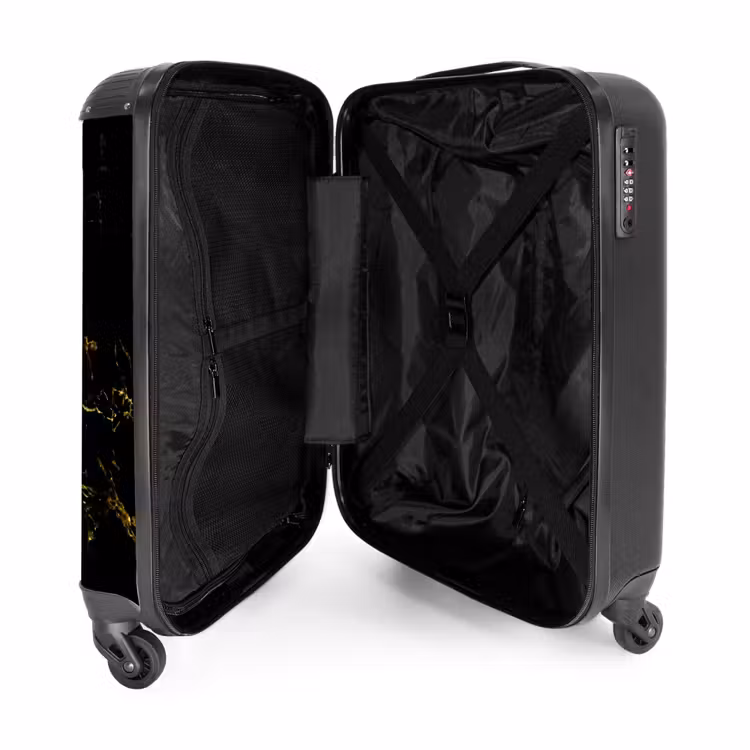 Valise - Marbre noir avec des nuances dorées — 2