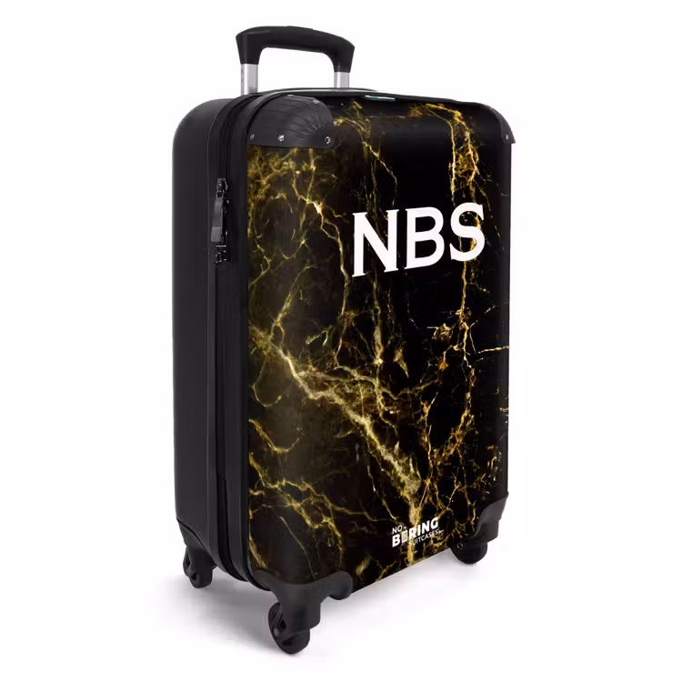 Valise - Marbre noir avec des nuances dorées — 4