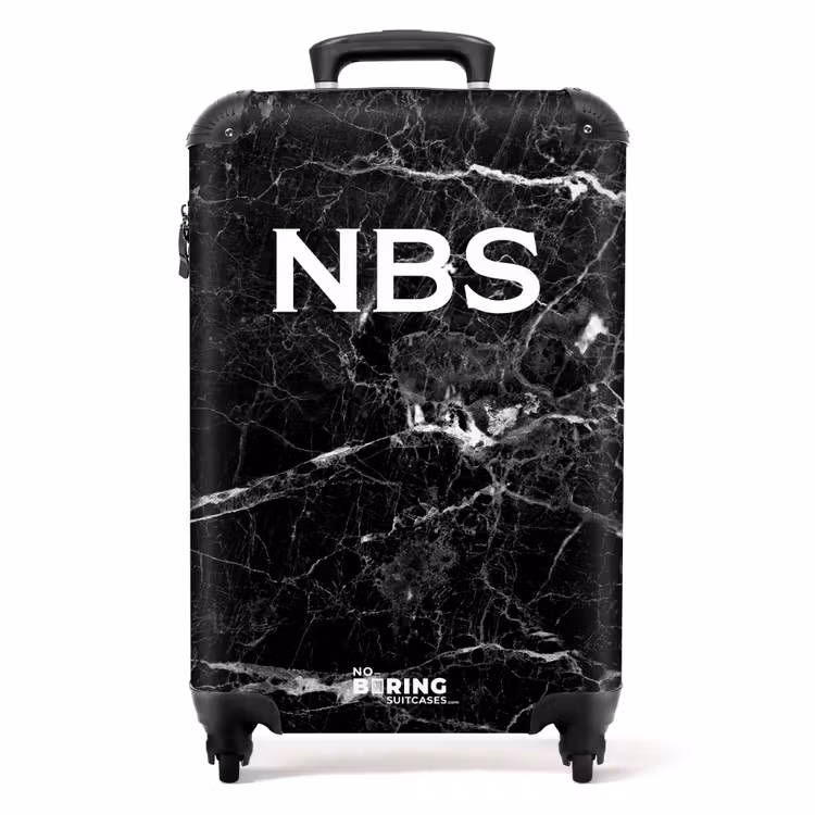 Valise -  Marbre noir avec des veines blanches — 1