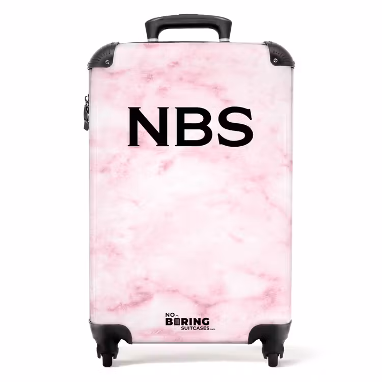 Valise -  Marbre rose avec du blanc — 1