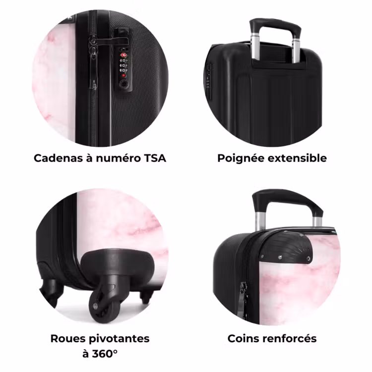 Valise -  Marbre rose avec du blanc — 7