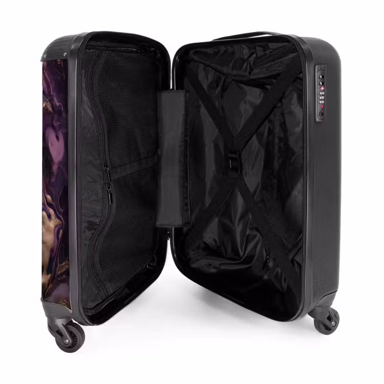 Valise - Marbre violet avec des nuances dorées — 2