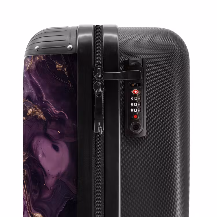 Valise - Marbre violet avec des nuances dorées — 3