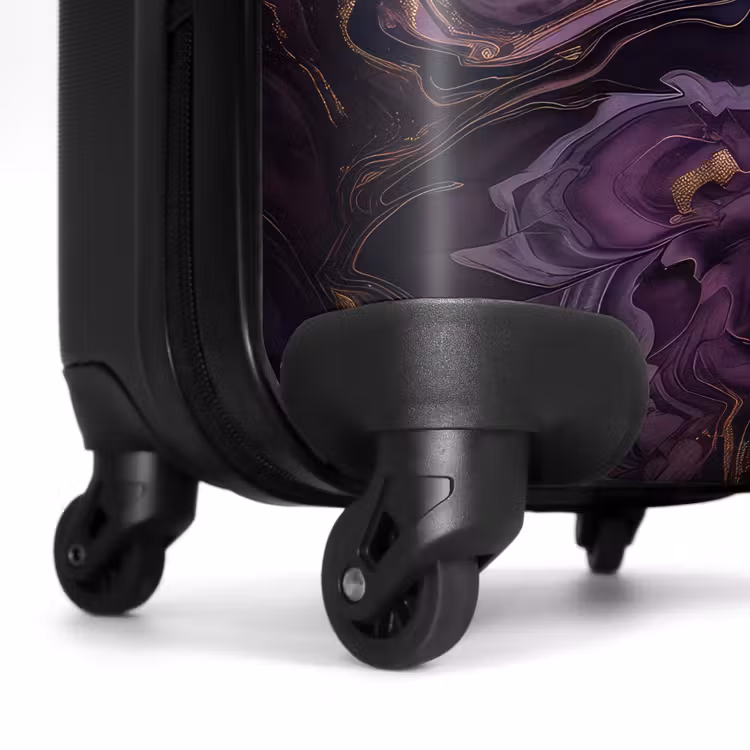 Valise - Marbre violet avec des nuances dorées — 6