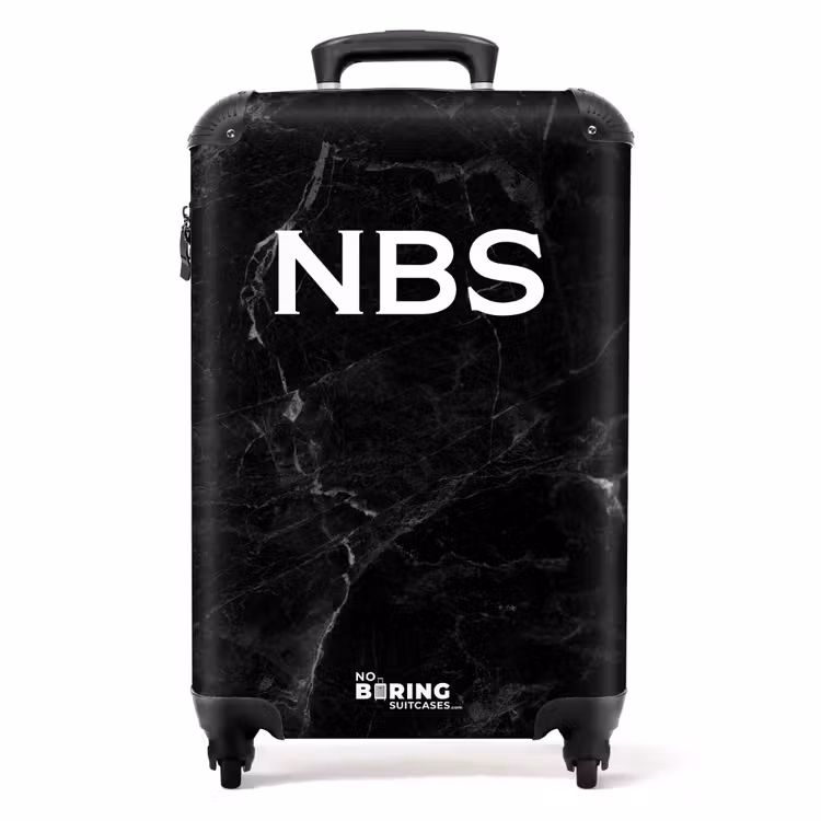 Valise - Motif marbre noir et blanc — 1