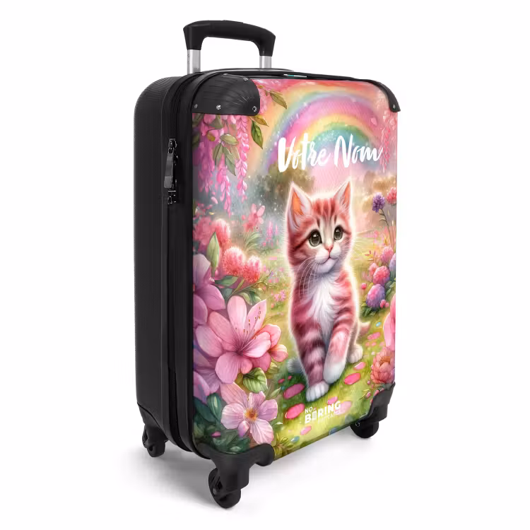 Valise - Petit chat arc-en-ciel rose — 2