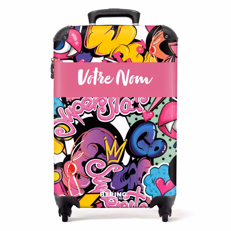 Valise avec nom - Graffiti girly — 1