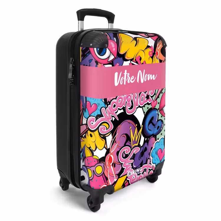 Valise avec nom - Graffiti girly — 2