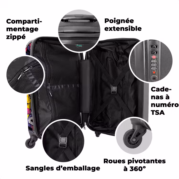 Valise avec nom - Graffiti girly — 3