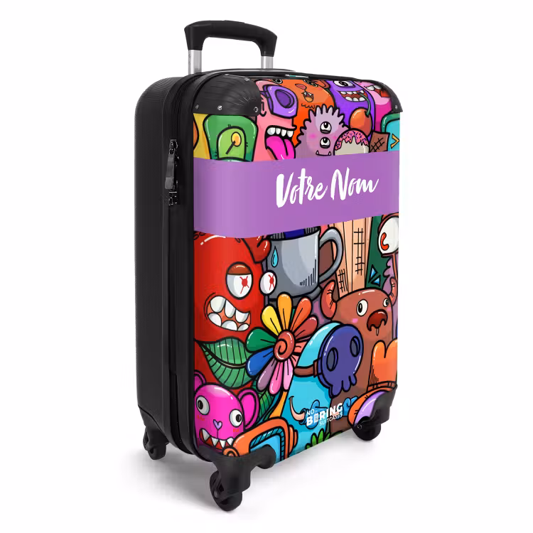 Valise avec nom - Monstres fous — 2