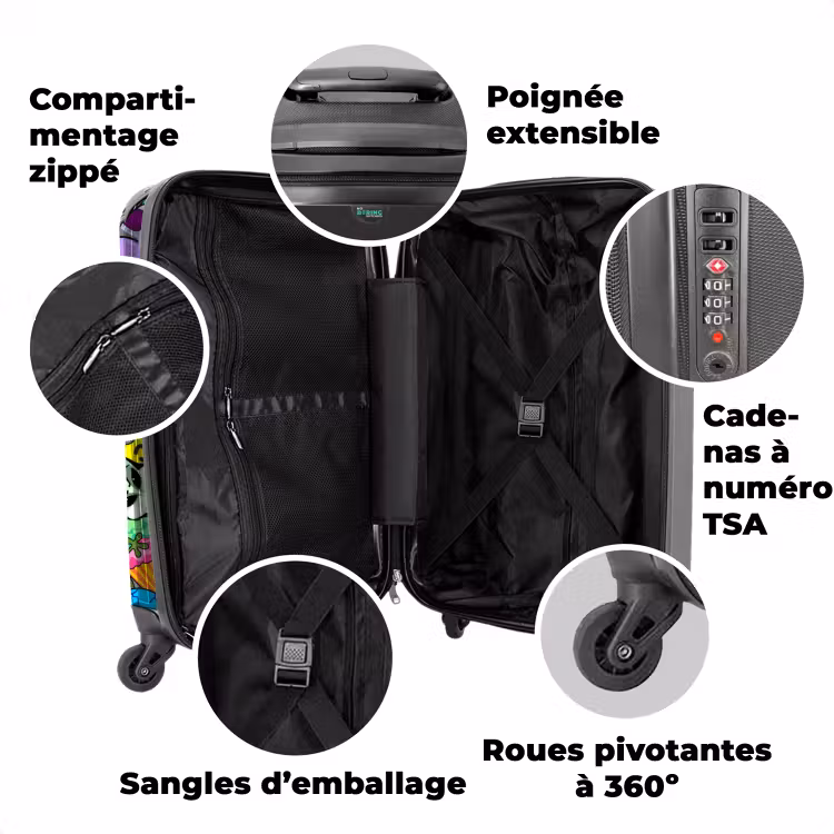 Valise avec nom - Monstres marrants — 3