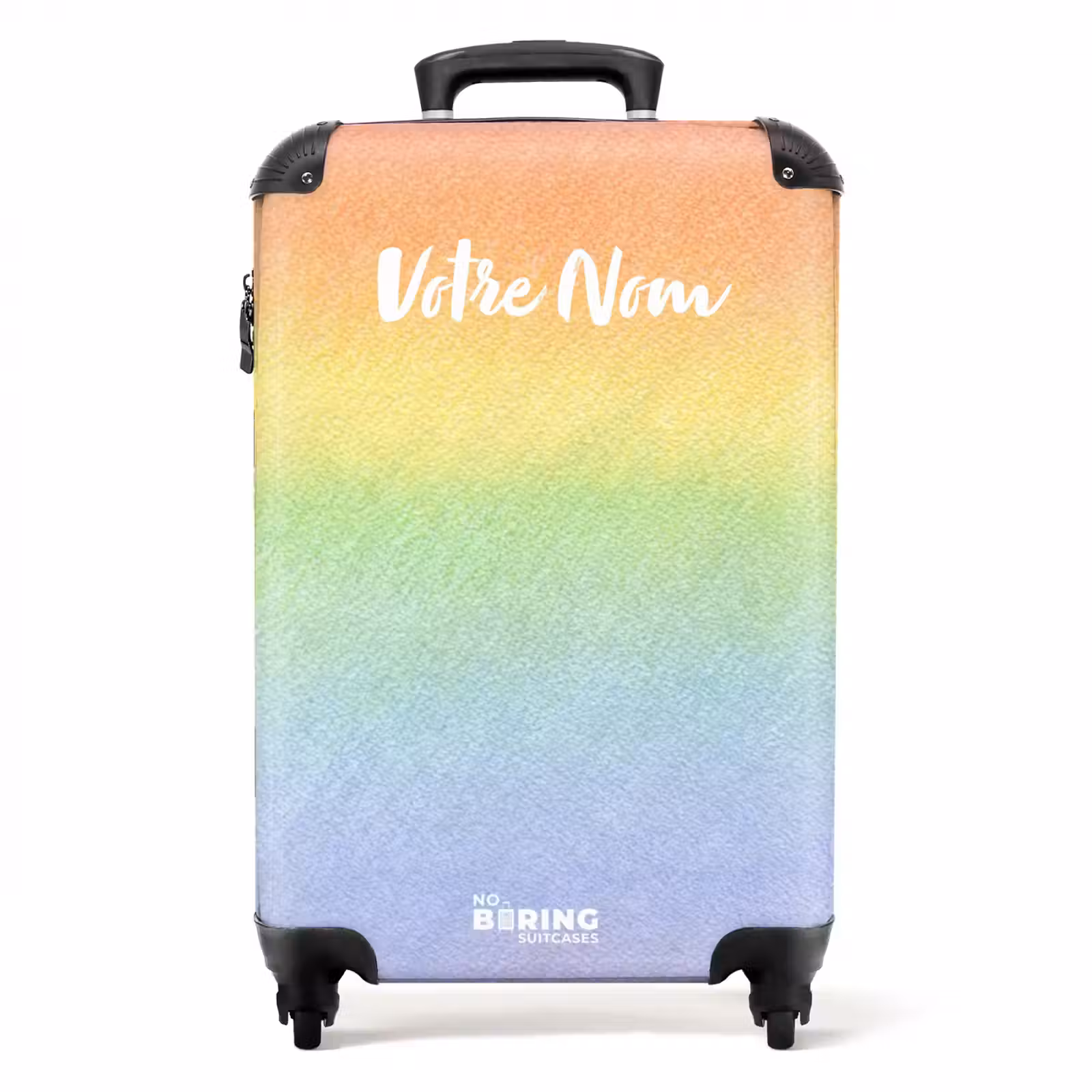 Valise avec nom - Arc-en-ciel pastel — 1