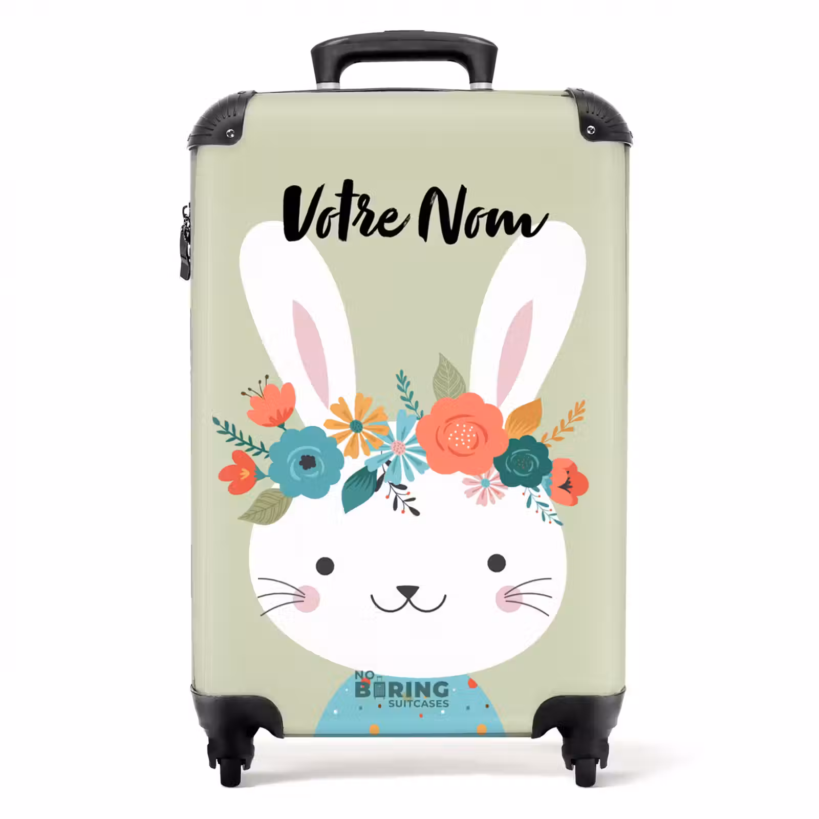 Valise avec nom - Hippie lapin — 1