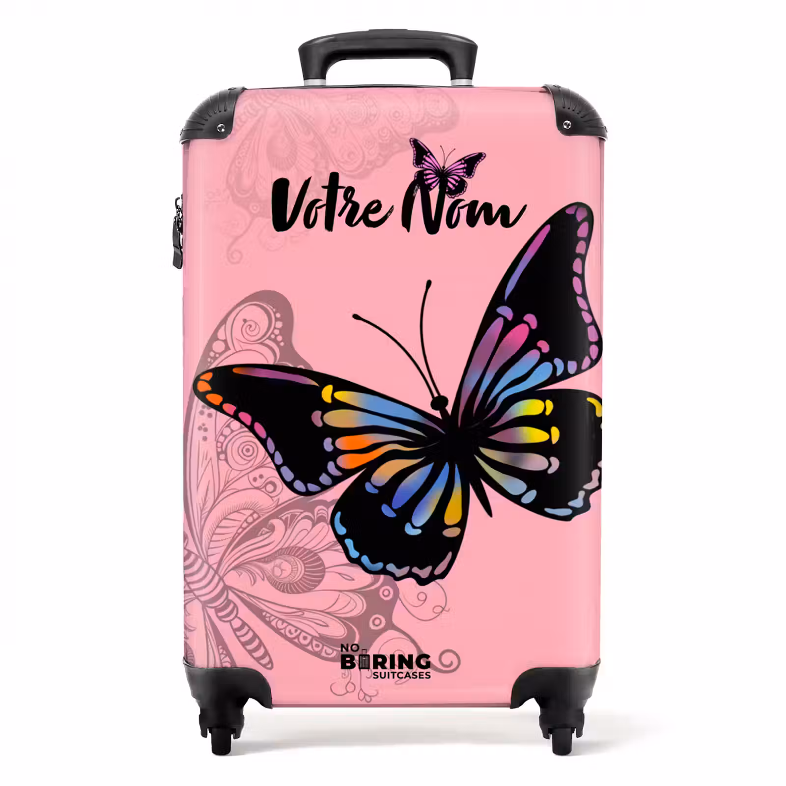 Valise avec nom - Papillon bubblegum — 1