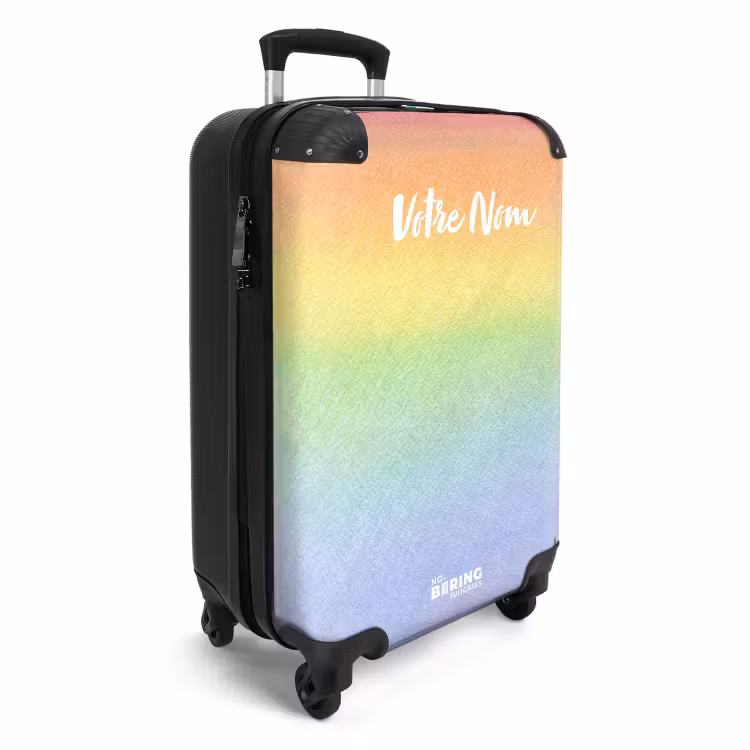 Valise avec nom - Arc-en-ciel pastel — 2