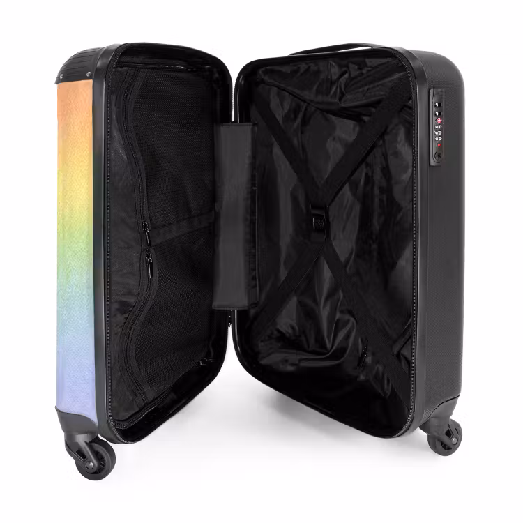 Valise avec nom - Arc-en-ciel pastel — 4