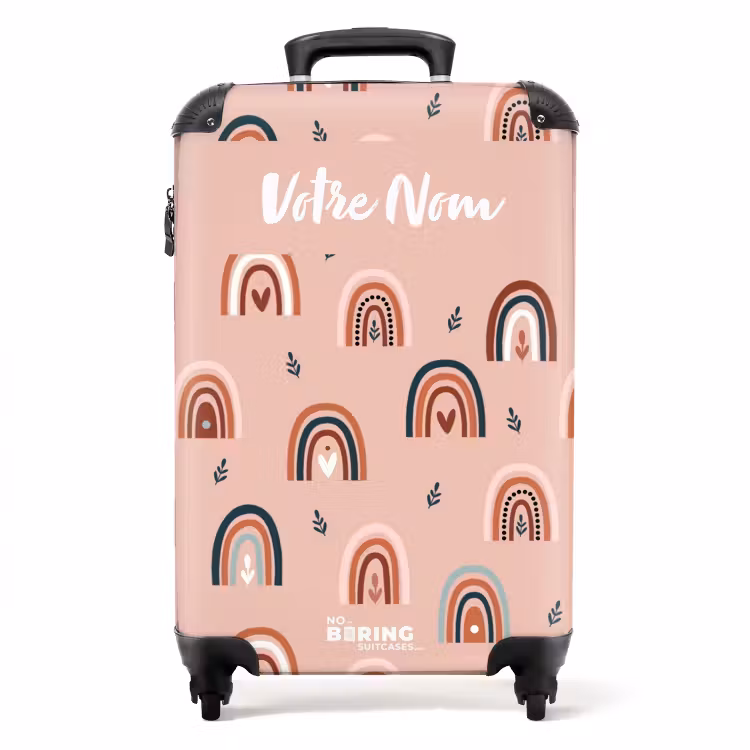 Valise avec nom - Arc-en-ciel Rosy — 1