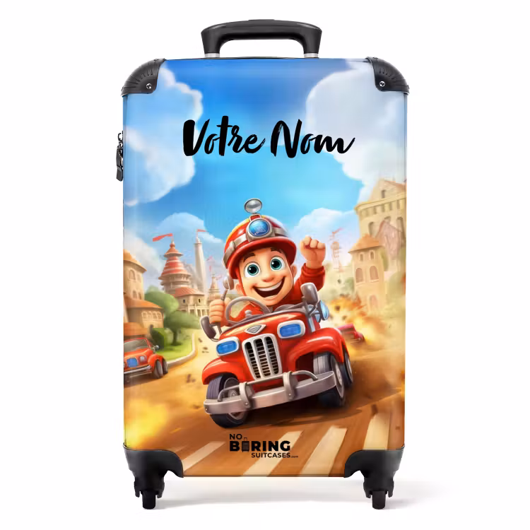 Valise avec nom - Bernard le pompier — 1