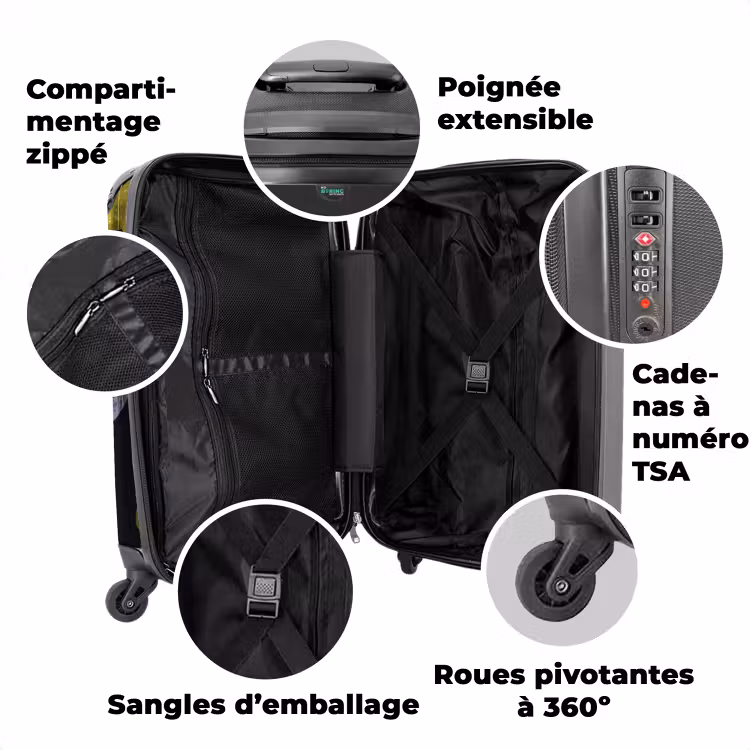 Valise avec nom - Dino affectueux — 3