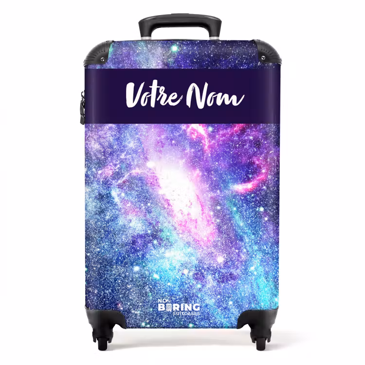 Valise avec nom - Explosion de couleurs cosmiques — 1