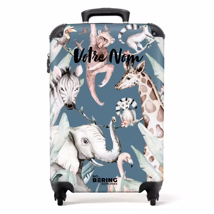 Valise avec nom - Fête des animaux de la jungle — 1