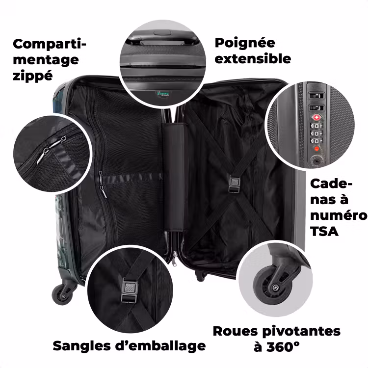 Valise avec nom - Fête des animaux de la jungle — 3