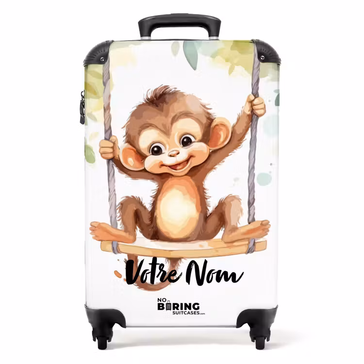 Valise avec nom - Grand singe à bascule — 1