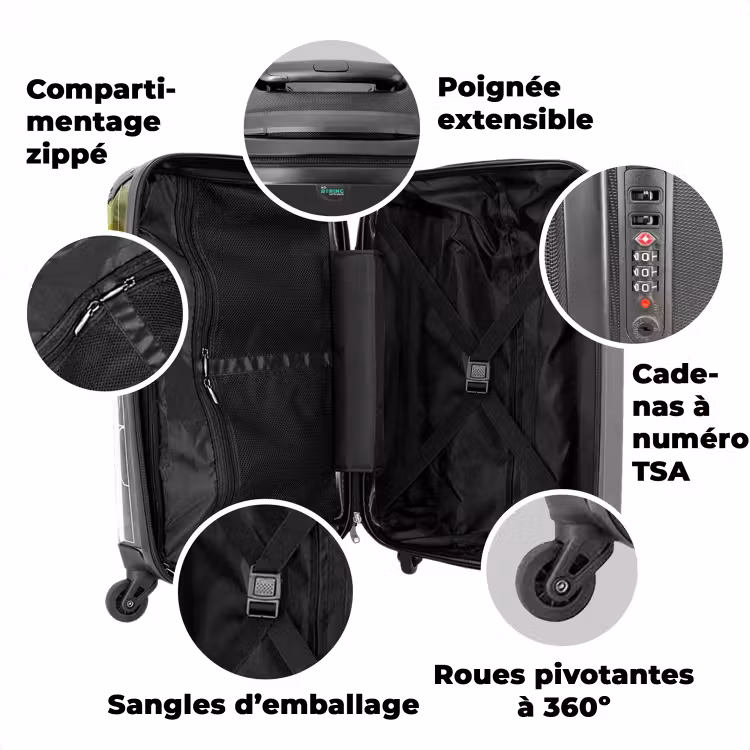 Valise avec nom - Grand singe à bascule — 3