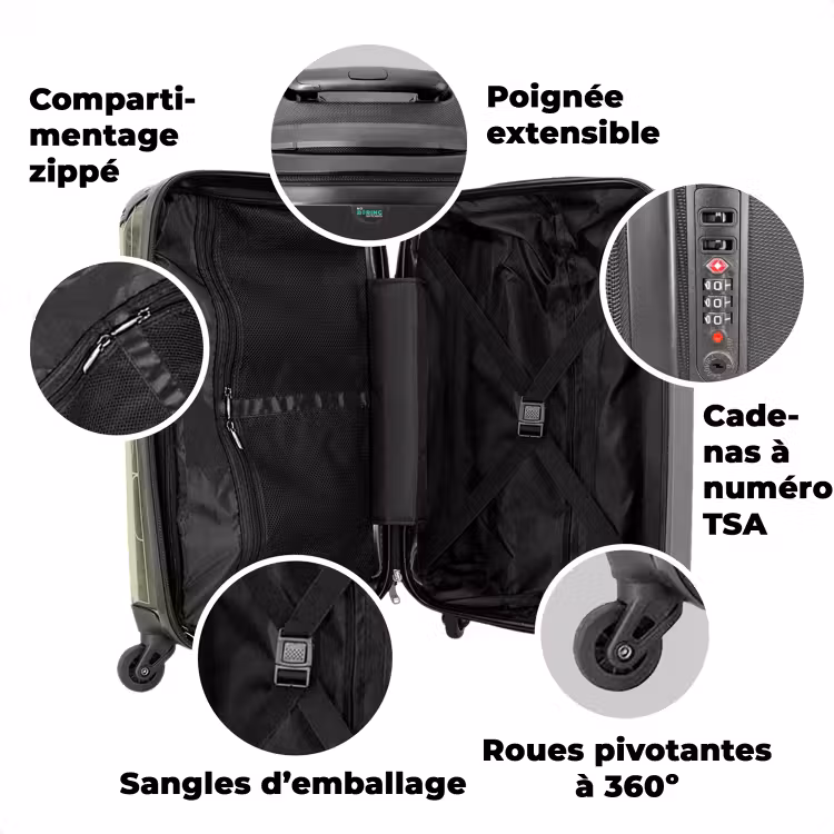 Valise avec nom - Hippie lapin — 3
