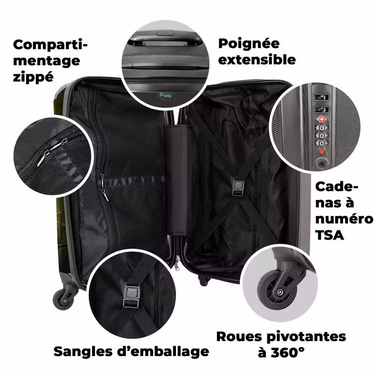 Valise avec nom - Lapin en pot de fleurs — 3
