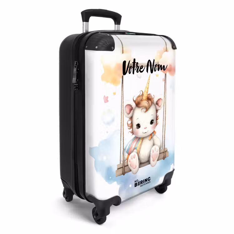 Valise avec nom - Licorne bébé à bascule — 2