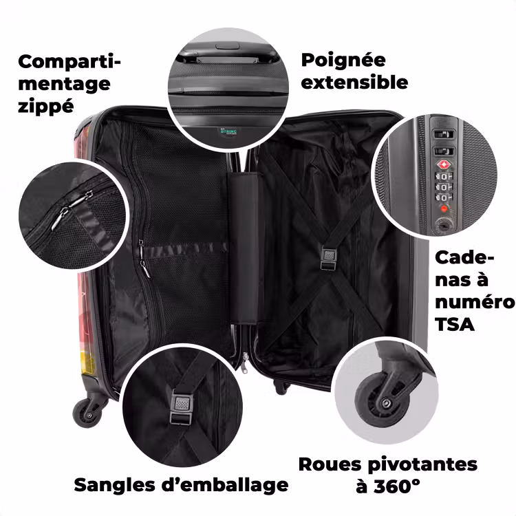 Valise avec nom - Limoncello rose — 3