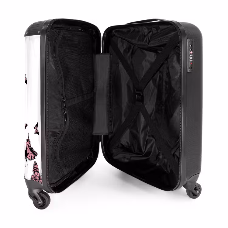 Valise avec nom - Mer de papillons — 4